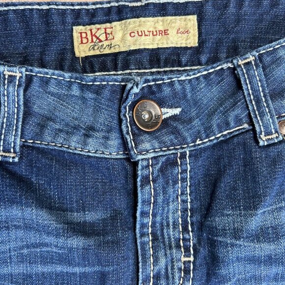 BKE Culture Boot 34 Women Jeans Stretch Low Rise Casual Denim Distressed - Picture 4 of 6